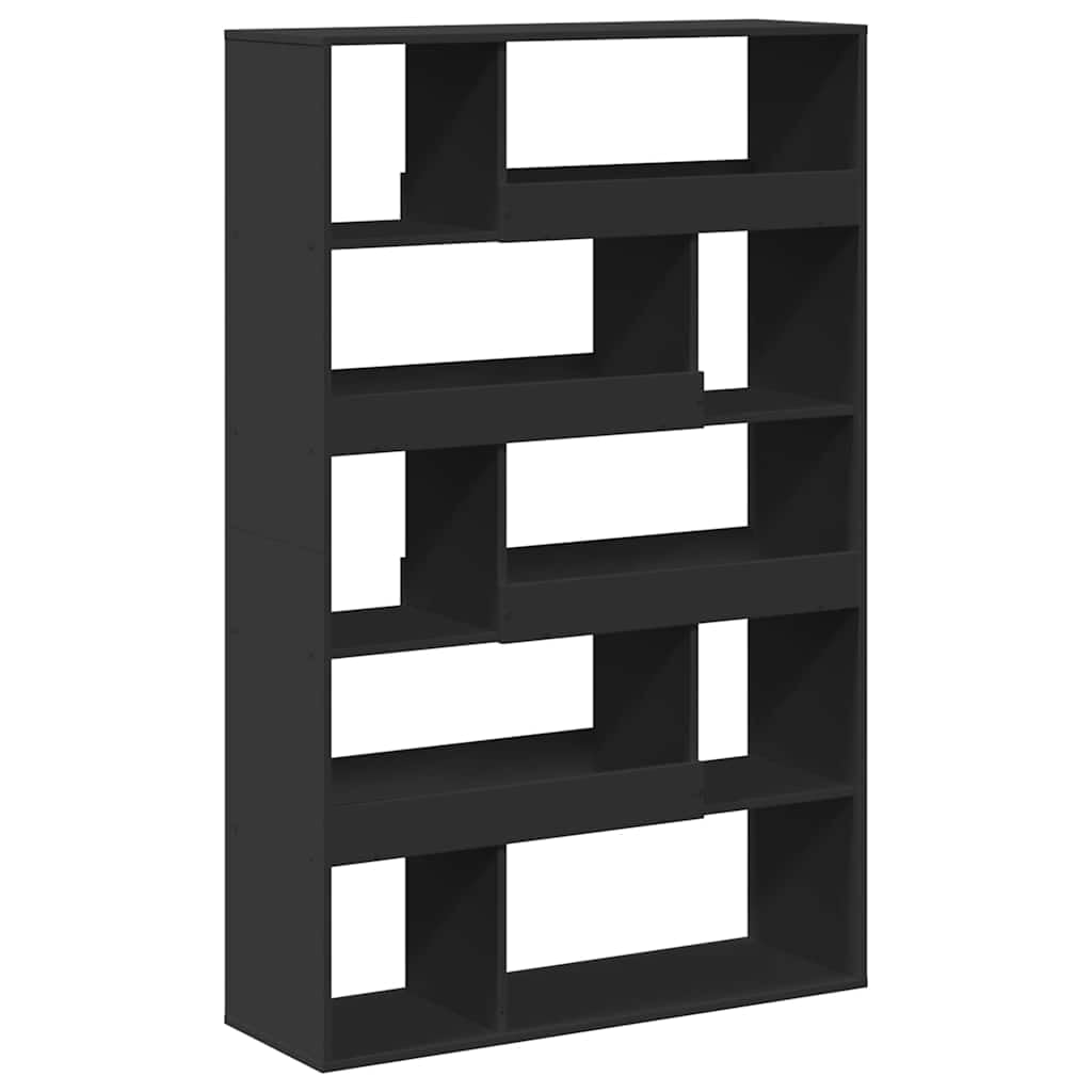 Divisorio nero, 10 scomparti, 100 x 33 x 156,5 cm, in legno