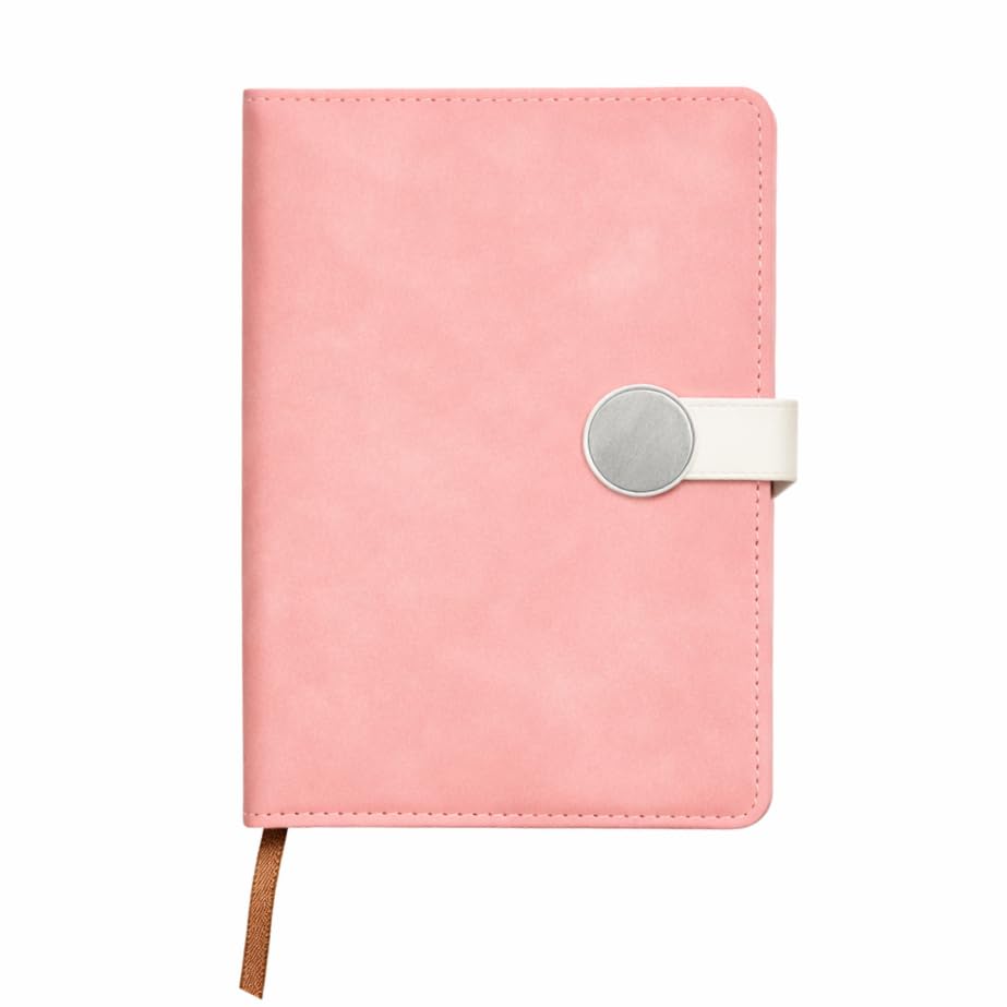 Image of A5 Journal Notebook Diary for Girls Women | Office Journal Diary Notebook with Magnetic Flip Lock (200 Ruled Pages, 6 x 8.5 Inches, 80 GSM) (Light Pink)