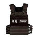 Exersci® Tactical Weighted Vest (1.5kg - 23.5kg) - Calisthenics, Bodyweight Workouts, HIIT, Cardio & Strength Training (10kg Vest (Vest + 2 x 4.25kg Plate), BLACK)
