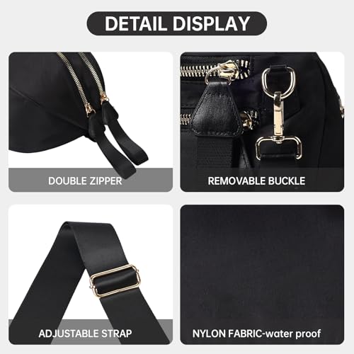 Checkered Crossbody Bag Spacious Bum Bags for Women Nylon Fanny Packs Belt Bag Handbags Wallets for Shopping Travel4