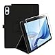 zZjoOoj Hülle Compatible with Blackview Mega 2/ TECLAST T60 Plus/Odea A12 12 Zoll Case, Tablet Protection Bundle with 1 Stück 9H Härte Anti-Kratzen Folie, Vertical Stand Function,Schwarz