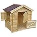 Produktbild Gartenpirat Kinderspielhaus Blockbohlenhaus Björn Natur 105x130cm aus 19 mm Blockbohlen