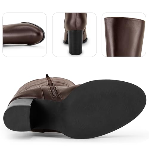 Perphy Tall Boot Chunky Block Heels Knee High Boots for Women4