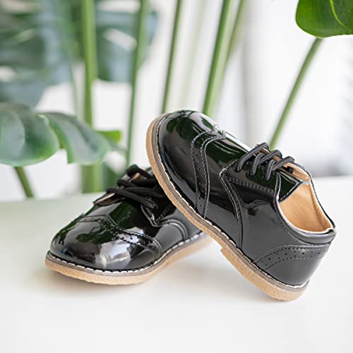 Image of KIDSUN Girl's Oxford School Uniform Dress Shoe Princess Flats Bow Slip on Loafer (Toddler /Little Kid)