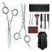 Produktbild 11PCS Friseurscheren Set Profi Braoses Edelstahl Haarschere Effilierschere Schere Haare Schneiden Ausdünnen mit Lederetui Rasiermesserkamm Umhang für Kinder Männer Frauen Haustier Zuhause Salon