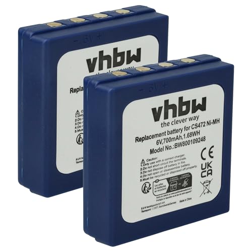 Batterie pour HBC BA222061 de vhbw avec double autonomie NiMH 6V stable