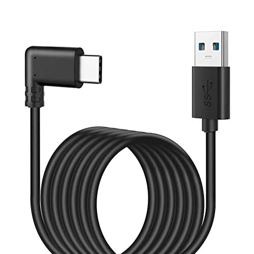 USB 3.0 Type C ケーブル L字 4m LpoieJun 【 USB 3.2 (Gen1) 規格対応 】USB-C & USB-A ケーブル 5Gbps 高速データ転送 3A急速充電 スマートフォン/タブレット/ゲーム機のタイプｃ機種に対応 (PVC素材 ブラック)