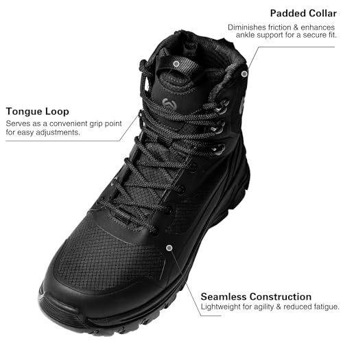 Men's Waterproof Tactical Work Boots lightweight Hiking Shoes For Men Side Zipper Military Combat Boot Botas de trabajo para hombres2