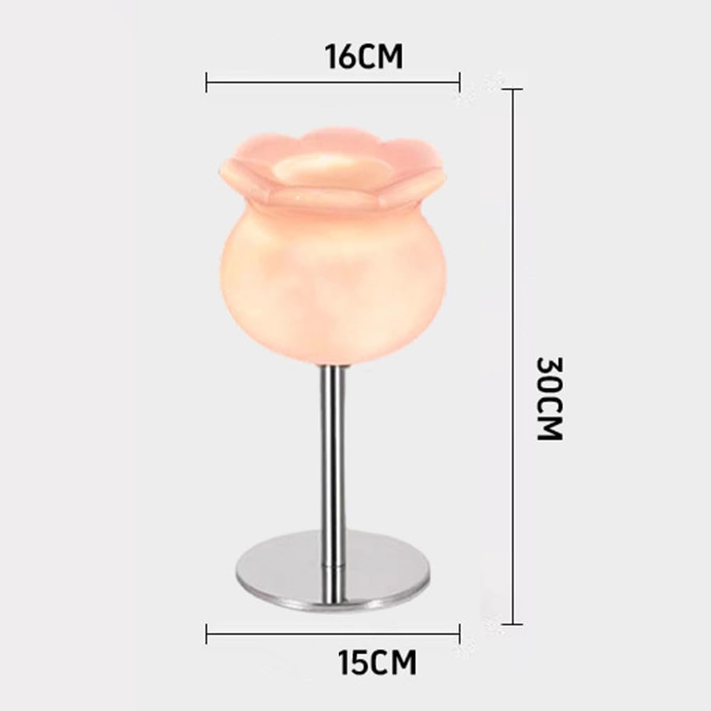 Lampa stołowa LED z przełącznikiem ściemniania, szklany klosz, lampa nocna, nowoczesne oświetlenie biurkowe, kabel wtykowy USB, dekoracyjna lampka nocna