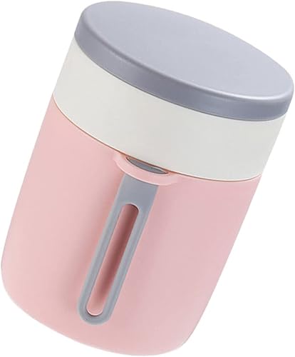 Housoutil Taza portátil hermética aislada Copa de cereales tazas aislantes Barriles de aislamiento Pp Vajilla rosa de acero inoxidable Taza de