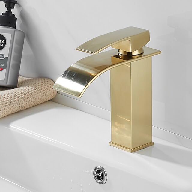 Mitigeur vanité cascade or pour en finir avec les éclaboussures de lavabo