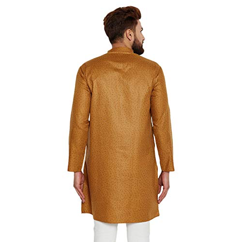 Kurta transpirable de lino contra el calor Sojanya marrón 2