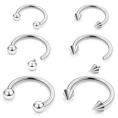 6pcs,16g,ball+spike,silvertone