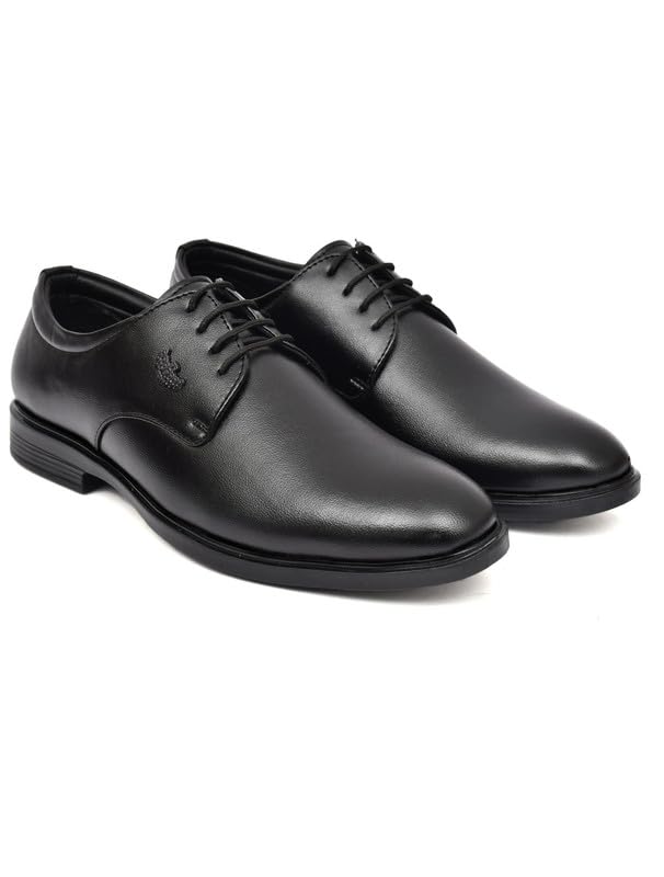 Men's Faux Leather Lace up Derby Formal Shoes-picture-54