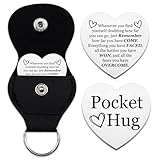 MOEXUKO Pocket Hug Keychain Inspirational Gifts for Women Men Encouragement Gifts for Women Self Care Gift for Friends Daughter Son Birthday Thanksgiving Christmas Gift Ideas Cheer Up Keyring