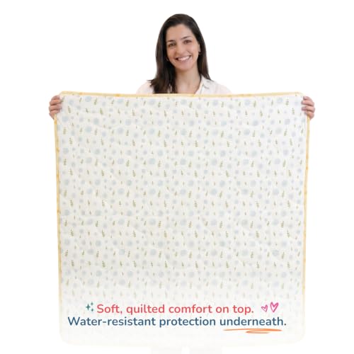 Image of TIDY SLEEP Baby Diaper Changing /Messy /Play Mat 95 x 95 cm (6-18 Months) | Soft Cotton Messy Mat for Newborns | Portable, Washable & Travel-Friendly | Whimsy Spiral