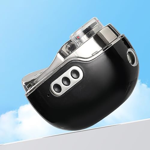 Powerful 3-in-1 Electric Nail Clipper, Potable 3 Speeds Auto Trimmer with Light, USB Rechargeable, Low-Noise Automatic Nail File and Polisher, Toenail Fingernail Tool with Nail Scraps Storage (Black)