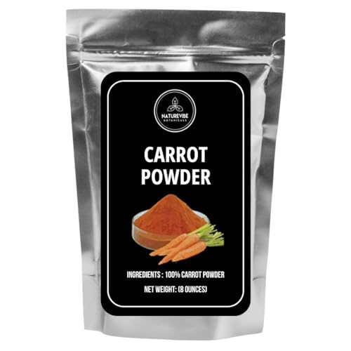 Naturevibe Botanicals Carrot Powder 8 Ounces | Pure and Raw | Gluten Free and Non GMO