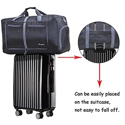 Image of Woogwin Travel Duffel Bag Large Foldable Waterproof Overnight Bag for Beach Swim Bags Pool Sports Gym
