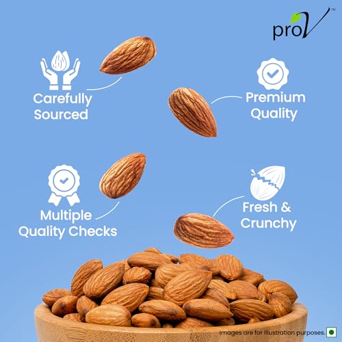 Image of ProV Select California Almonds | Whole Raw Almonds | High Protein, Vitamin E & Antioxidants | No Mixing, No Middlemen | 200 g
