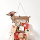 folia 9382 - Adventskalender-Set Sausage Dog, 54-teiliges DIY Bastel-Set zur Gestaltung eines individuellen Adventskalenders für Hunde-Liebhaber