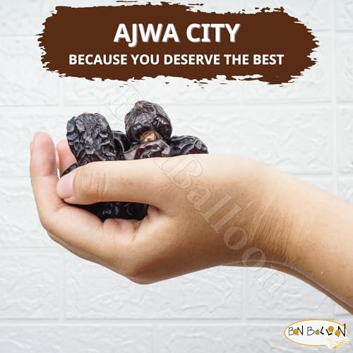 Bonballoon Ajwa Madina Al Amarna Brilliant Saudi Dates Palm Palms Dates Natural Pure Delicious Sweet Taste Compressed Semi Dry Halal Kosher Gmo Free Tamar Tamr Tamaar Fresh Arabia Vegan Ramadan thumb #5