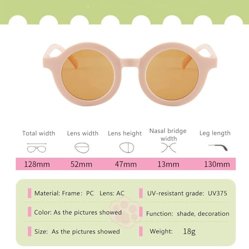 8 Pieces Round Flower Sunglasses Girls Boys Flower Glasses Cute Outdoor Beach2