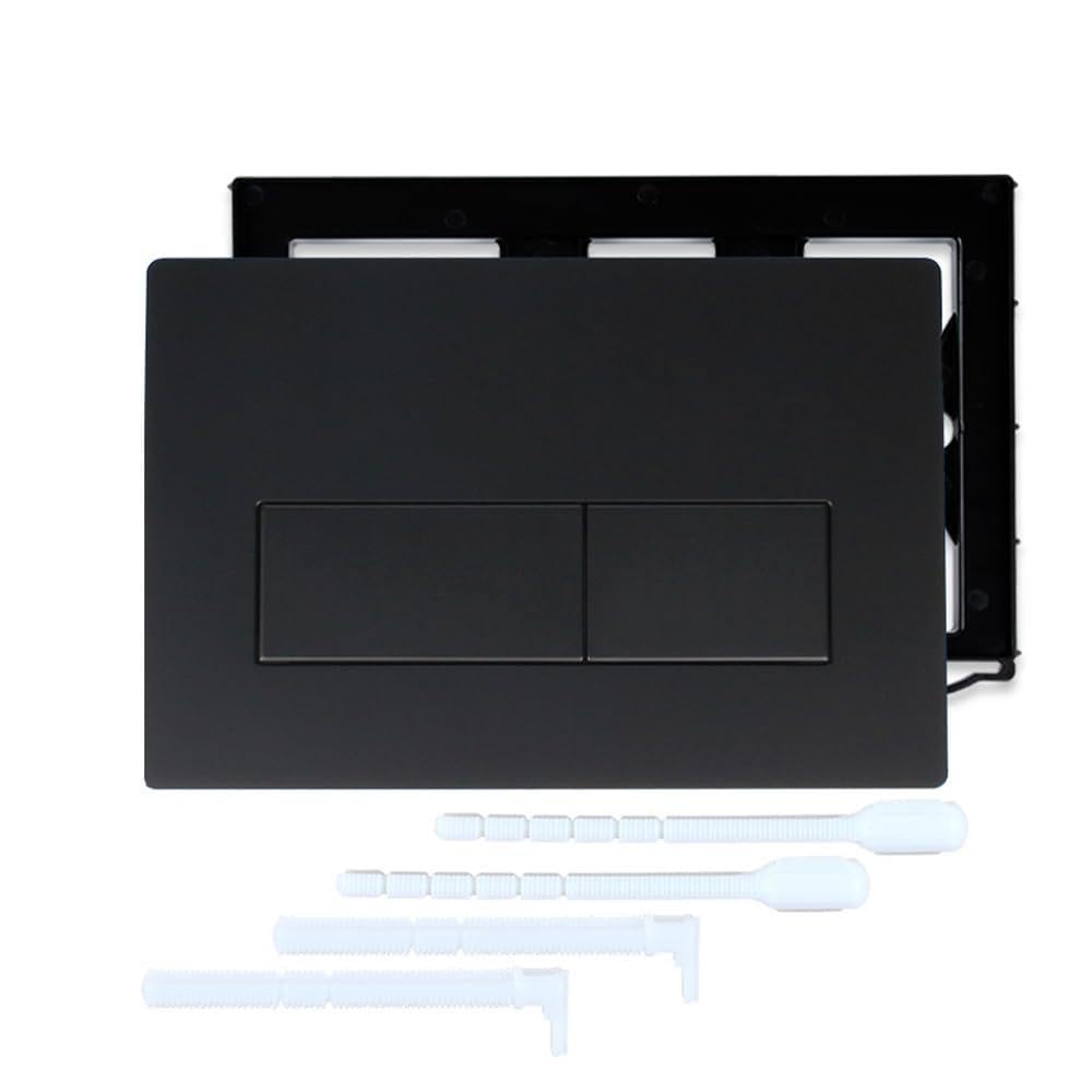 Toilet Cistern Flush Plate, Dual Flush Buttons, Replacement for Geberit Sigma UP300 & UP320 Series (Black)