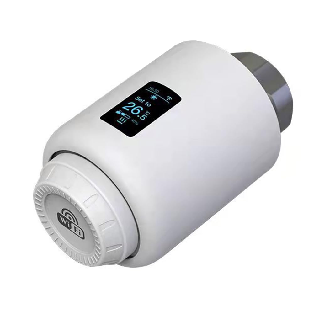 Pderlous White Tuya Trv Wifi Thermostat Smart Home Thermostatic Radiator Valve Actuator Heating Temperature Controller Alexa