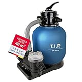 T.I.P. Sandfilteranlage - Pool Filter Set mit Vorfilter, für 40 m³ Beckengröße, 13.200l/h...