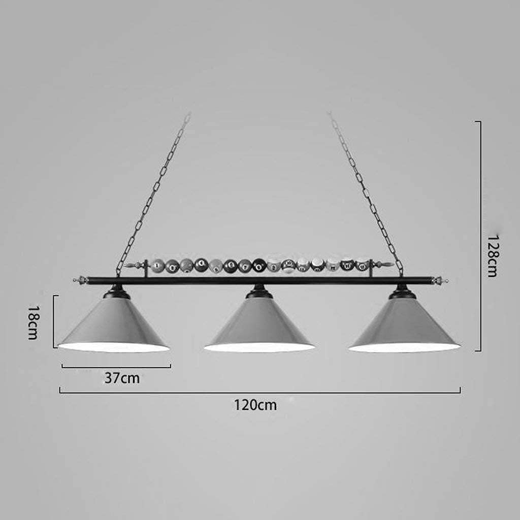 Chandelier 3 Lamps Billiard Table Eight Black, Wrought Iron Lamps Led Creative Personality