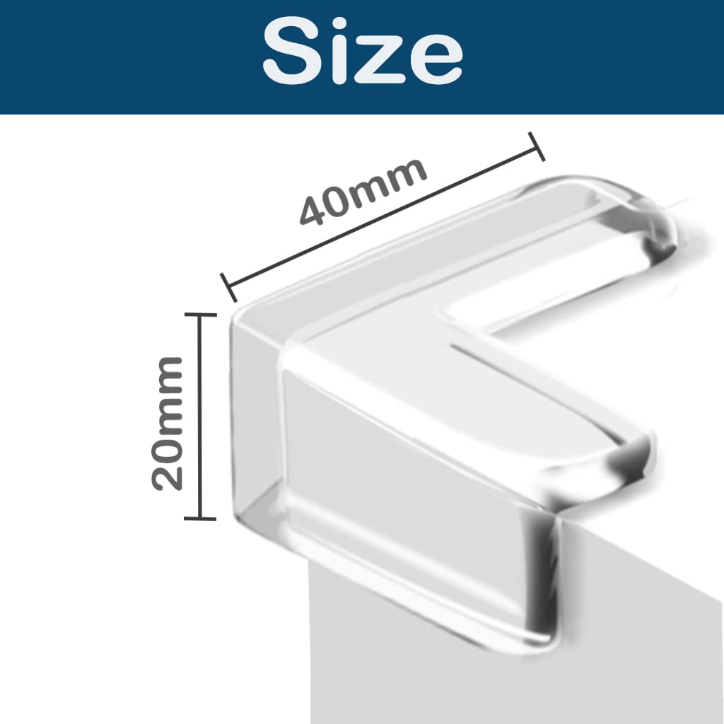 Safety Corner Protectors Guards, 12 pcs Large Baby Proofing Safety Corner Clear Furniture Table Corner Protection, Kids Soft Table Corner Protectors for Child for Furniture Against Sharp Corners