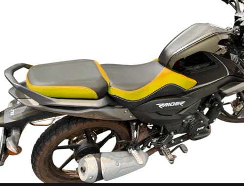 Image of Faux Leather TVS Raider SEAT COVER From (Yellow)