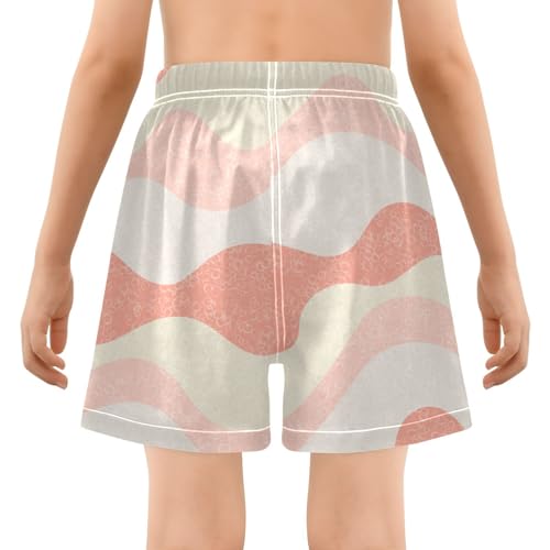 Swim Shorts for Boy Little Boys Lightweight Inseam Boys Bathing Suit Lined Children Fashion Wavy Ocean3