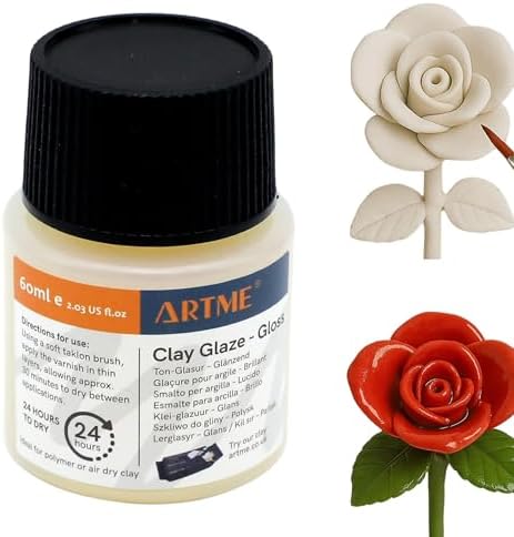 ARTME Barniz de Brillo para Arcilla 60ml, Barniz de Acabado Brill...