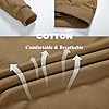 KEFITEVD Bomber Jacket Men Casual Cargo Military Pilot Jacket Cotton Trucker Coat Windbreaker with Pockets,Khaki,3XL #5