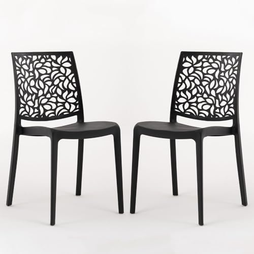 Sillas De Resina Moderna Apilables De Polipropileno Con Fibra De Vidrio, Para Interior, Cocina O Comedor, Exterior Y Jardín, Sillas De Restaurante Y Contract - Anna 2 Sillas, Antracita Sillas De Resina Moderna Apilables De Polipropileno Con Fibra De Vidrio, Para Interior, Cocina O Comedor, Exterior Y Jardín, Sillas De Restaurante Y Contract - Anna 2 Sillas, Antracita
