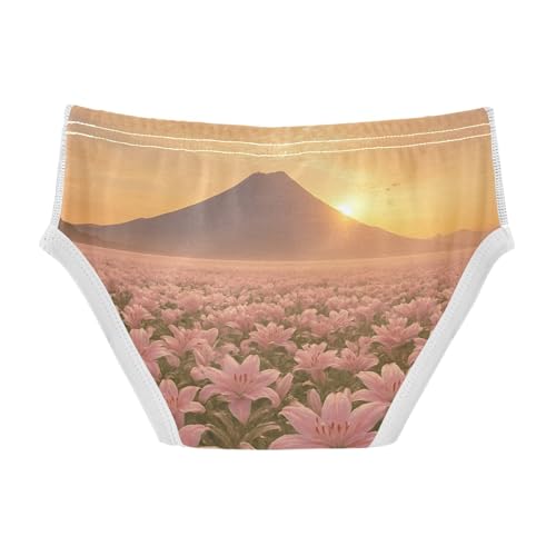 GuoChe Toddler Boy Clothes Cotton Pink Lily Sunrise Landscape in Sizes 2T,3T, 4T, 5T, 6Y and 8Y2