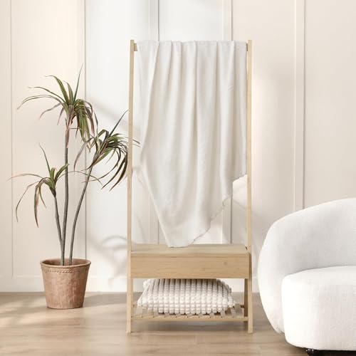 Manta Tejida Suave y Cálida para Sofá 50x60 Pulgadas Color Crema JOOJA miniatura 6