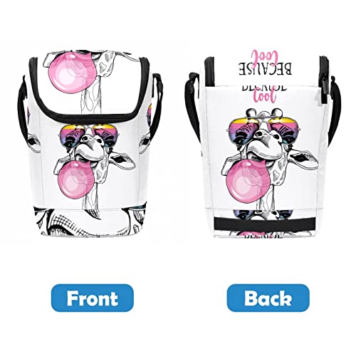 Bolsa de almuerzo pequeña reutilizable lonchera ligera con diseño de jirafa 5