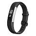 Fitbit Alta Bands, UMTELE Soft Replacement Wristband with Metal Buckle Clasp for Fitbit Alta Smart Fitness Tracker, Black