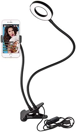 Sokani Selfie Ring Light with Cell Phone Holder and Stand Bracket for YouTube TIK Tok Tiktok Zoom Video Conference Live Stream Makeup Dimmable LED Circle RingLight for iPhone Android Mobile Smartphone