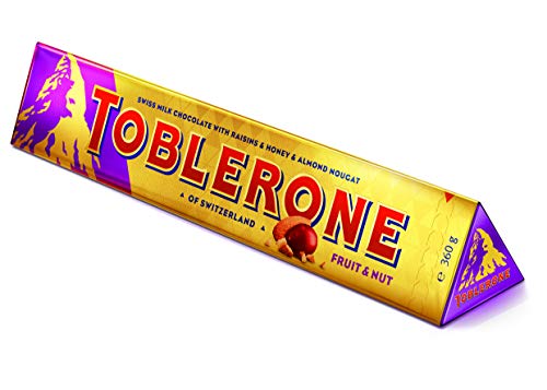Toblerone Ultimate 360g (Pack of 4) Includes Milk Chocolate, White Chocolate, Fruit & Nut & Gingery Orange