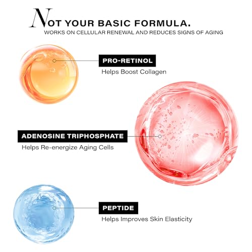 Image of Novology Pro-Lift Cellular Restoration Anti-Ageing Serum with 5.3% Pro Retinol + Adenosine Triphosphate + Peptides| For Firmer Skin, Reduces Fine Lines & Wrinkles| 28 ML