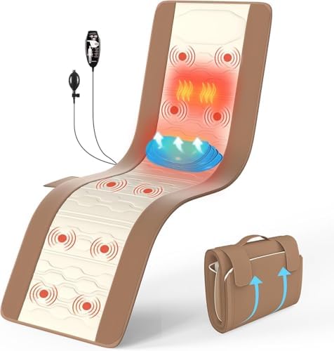 Tapete de massagem de corpo inteiro com calor, massageador nas co...