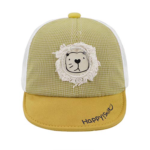 Sun Hat For Baby Girls Boys 3-20 Month Cute Lion Pattern Infant Breathable Cotton Baseball Hat Outdoor Upf50+ Uv Protection Toddler Travel Swim Beach Pool Hat Trucker Cap Adjustable Summer Sun Hat #TOP1