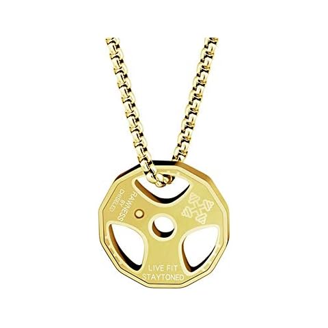 HMOOY Titanium Dumbbell Pendant Necklace Cover