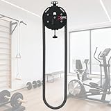 Endlos-Seiltraining, Kabelzugsystem Mit Einstellbarem Widerstand, Seilklettergerät,Widerstandstrainer Für Das Heim-Fitnessstudio, Bauchmuskeltrainer, Rückentrainer, Power Rope ManualModel Black