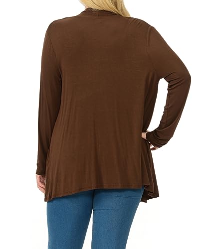 Image of Pastel by Vivienne Women's Long Sleeve Jersey Plus Size Cardigan