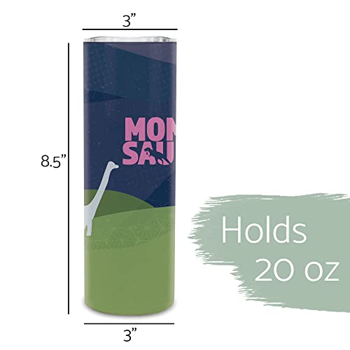 Elanze Designs Mommysaurus Moss Dinosaur 20 Ounce Stainless Steel Travel Tumbler #TOP1
